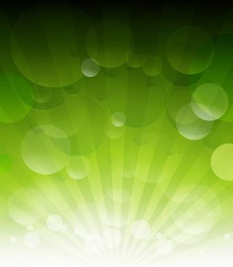 Vector Green Bokeh Abstract Light Background