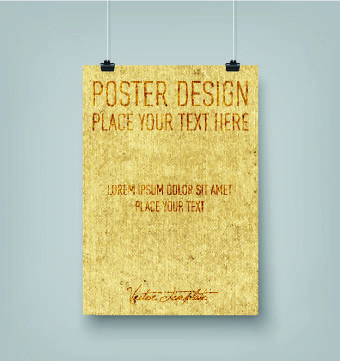 vector hanging poster design graphics