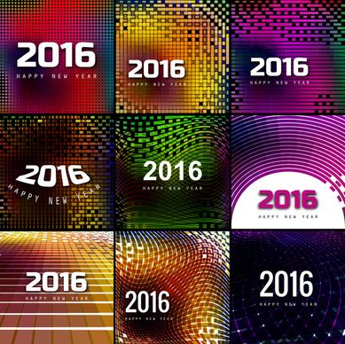 vector happy new year 2016 text collection background