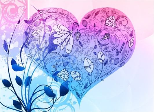 Vector Heart Valentine’s Day Background