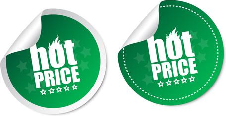 vector hot price stickers design