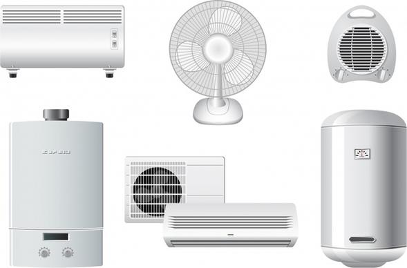 coller household appliances icons shiny grey modern design
