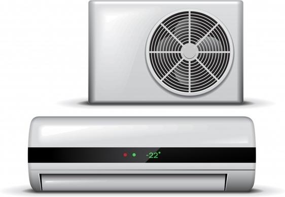 air conditioner icon modern realistic design