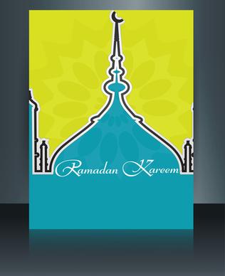 vector illustration arabic islamic template brochure ramadan kareem text design