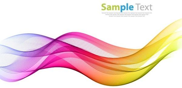 vector illustration of abstract colorful wave line background