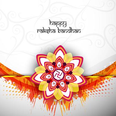 vector illustration of card beautiful raksha bandhan festival background