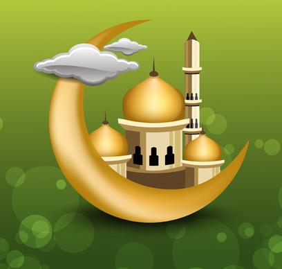 vector islamic style background set