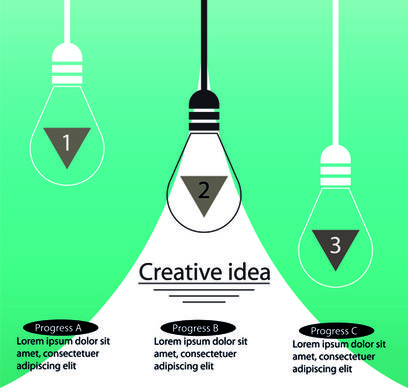 vector lamp creative idea business template