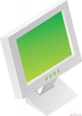 vector lcd monitor vector