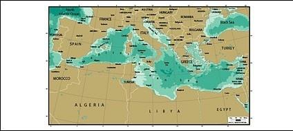 vector map of the world exquisite the mediterranean map