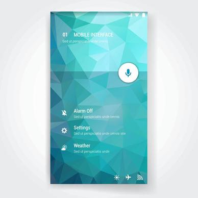 vector mobile interface template