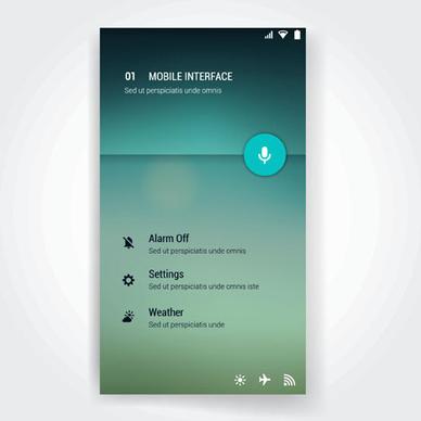 vector mobile interface template