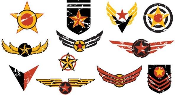 vector nostalgic flight badge