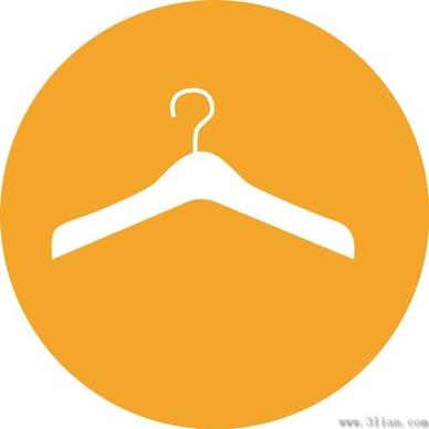 vector orange background hanger icon
