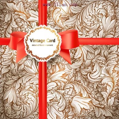 decorative cover template elegant ribbon 3d classic floral