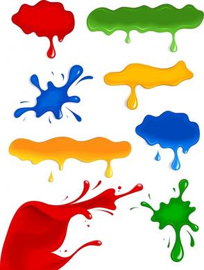 ink colors marks icons shiny modern shapes