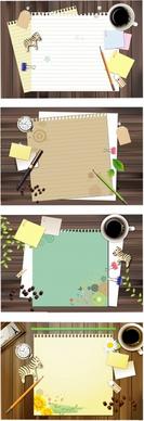 note paper background templates colored modern design