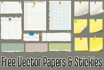 paper stickers icons collection colored flat design