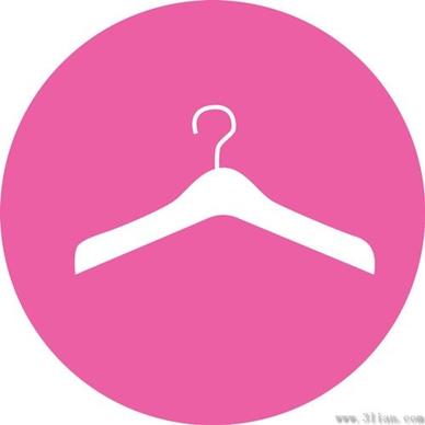 vector pink background hanger icon