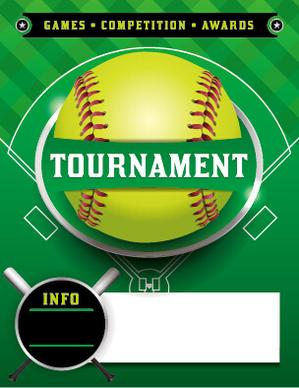 vector poster sports tournament design set