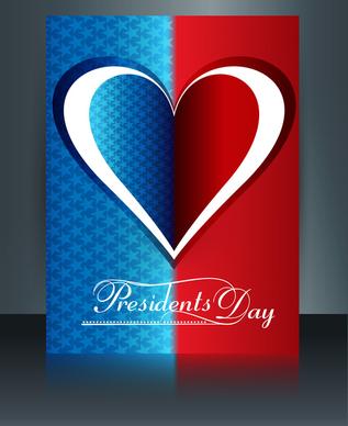 vector president day in united states of america brochure template design