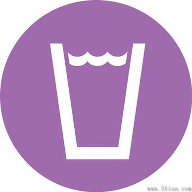vector purple background cup icon