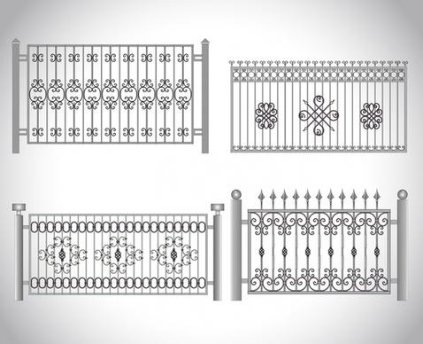 decorative fence gate templates flat symmetric classical design