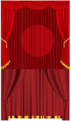 vector red curtain
