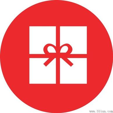 vector red gift box icon