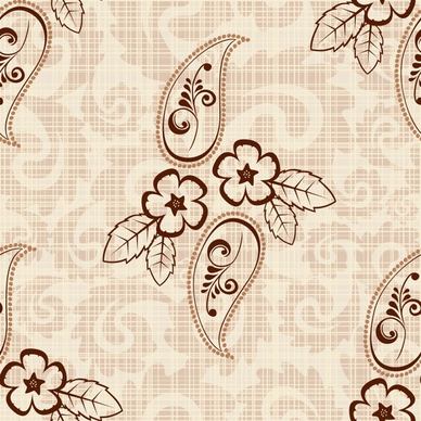 flower pattern flat retro handdrawn sketch
