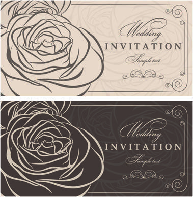 vector retro invitations design elements