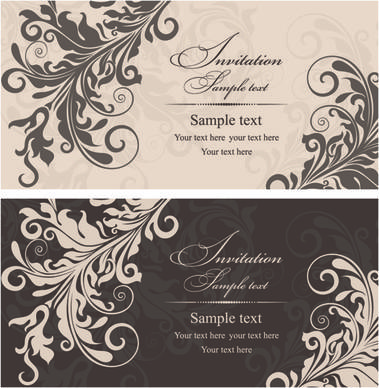 vector retro invitations design elements