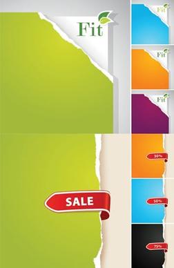 sales tag templates colored plain ragged paper sketch