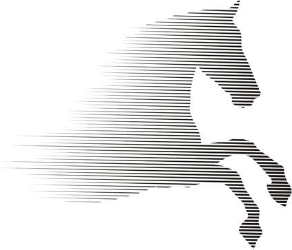 vector running horse abstract