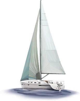 vector sailing boat design