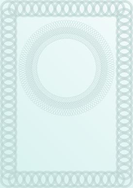 vector set of blank certificate and guilloche frame with pattern