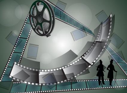 vector set of cinematograph backgrounds