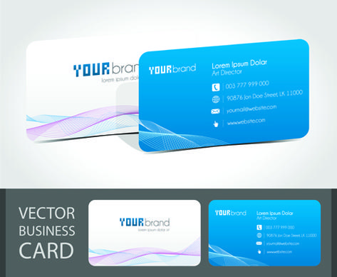 vector set of creative business card elements