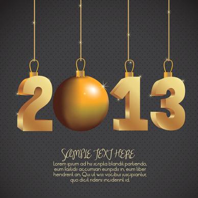 vector set of creative new year13 design elements