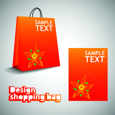 vector set of creative shopping bags design elements