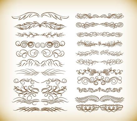 vector set of decorative design elements