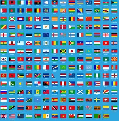 Vector Set of Flags of World