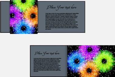 vector set of flowers business card design