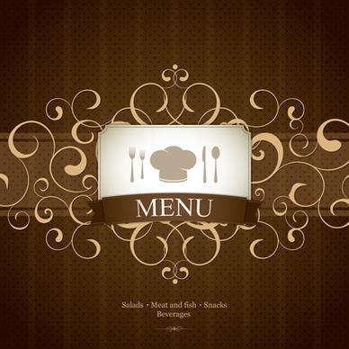 vector set of restaurant menu design graphics