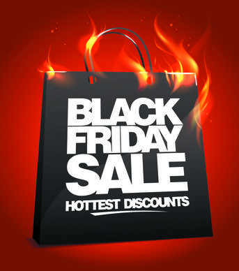 vector set of sale black friday backgrounds