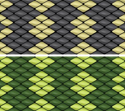 vector set of snake skin pattern elements