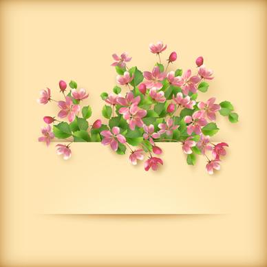 vector set of spring flower cards design