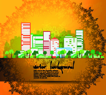 vector set of urban design background