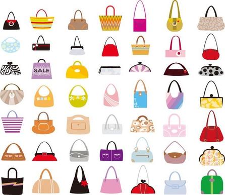 Vector Set of Woman Bags