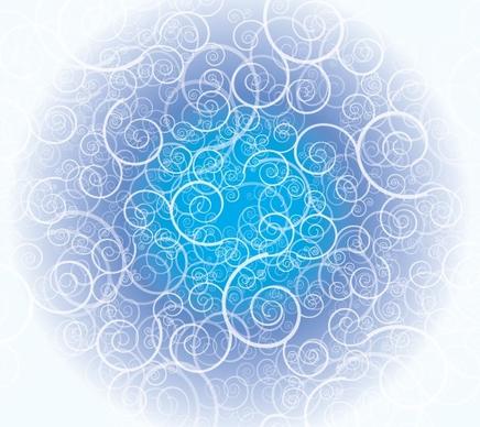abstract background curves decoration circle blue design